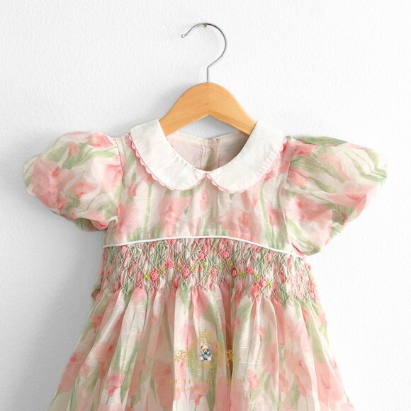 NWT Pretty Girls Embroidered Smocked Dress Boutique Special Occassion Fo… - Picture 3 of 6